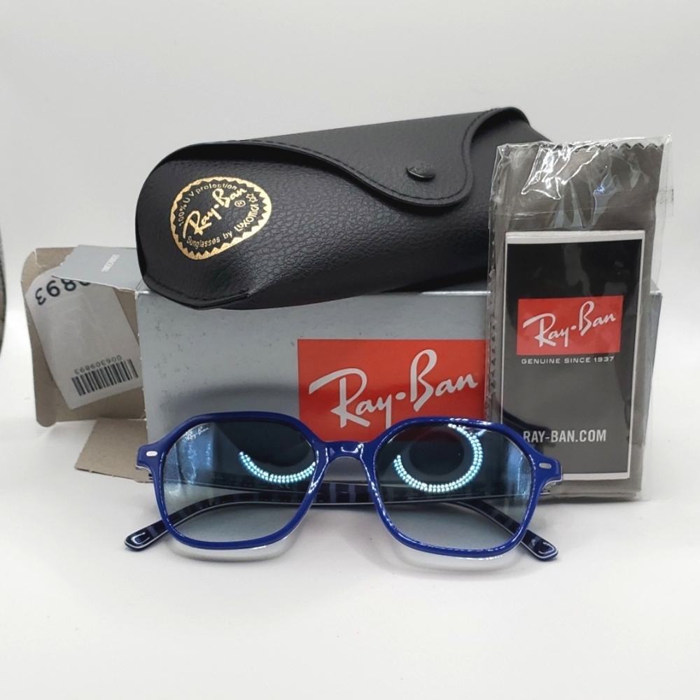 NIB Ray-Ban 51mm Gradient Square Women's John Sunglasses, Blue